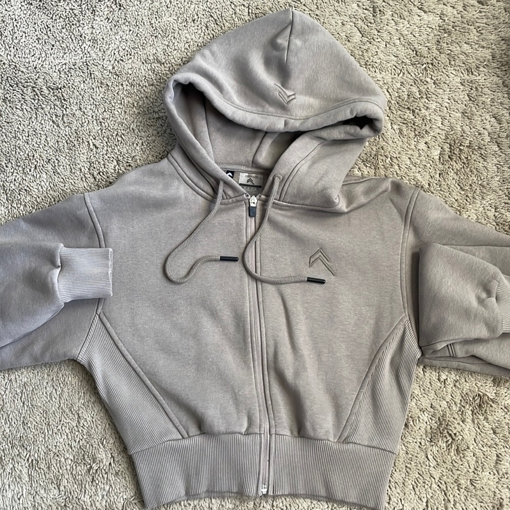 Oner Active Classic Lounge Crop Zip Through Hoodie Size S